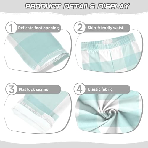 Buffalo Plaid Check Tartan Scotland Blue Pattern Big Girls Shorts Cotton Cartwheel Shorts Rash Guard for Dance Party3