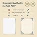 PaperDirect Renaissance Certificates,100 Sheets of 28lb White Paper, 8½