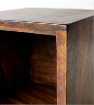 年季の入った　木箱　木製　CDケース　コンパクトディスク　汚れ有り　頑丈構造 Amazon.co.jp: CDラック 木製 卓上 スリム 小さめ 1段 小型 コンパクト