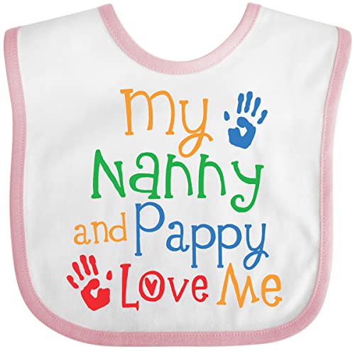 inktastic Nanny and Pappy Love Me Baby Bib