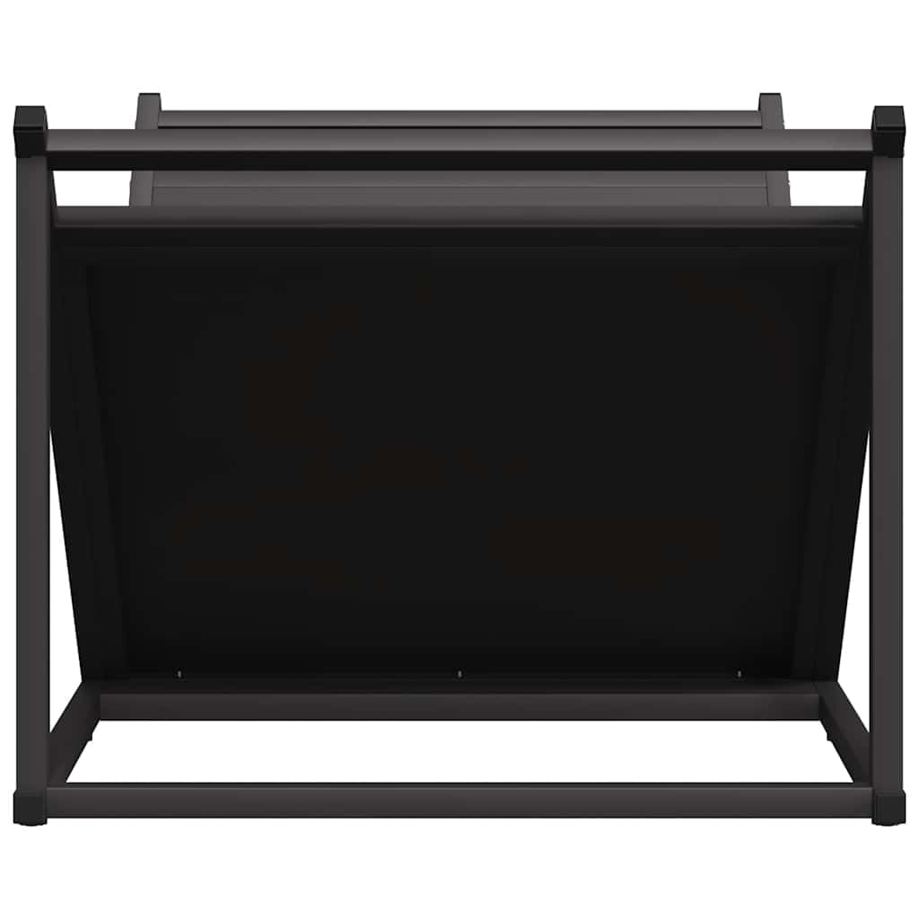 Estantería para leña negra de acero laminado en frío, 70 x 43 x 34,5 cm, con 100 kg de carga para leña y troncos en interiores, salón, terraza, jardín