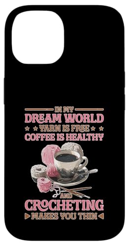 Yarn’s Free Coffee’s Healthy Crochet Makes You Thin スマホケース iPhone 14 用