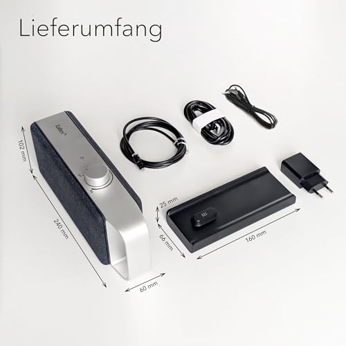 faller Oskar - TV Lautsprecher für Senioren; Sprachverstärker für Fernseher; Hörverstärker für Senioren; Kabellos Tragbare Soundbar; Einfache Bedienung; Fernseher Besser Hören