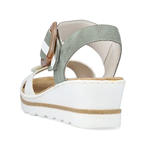 Rieker 67476 Rose Women's Wedge Sandals – Adjustable Anti-Stress Design for All-Day Comfort – Lightweight Walking Shoes with Supportive Straps3