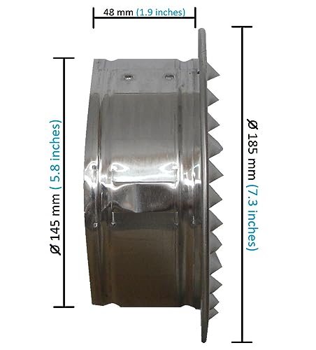 Round Aluminium Ventilation Grille with Insect Net - Image 2