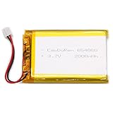 CaoDuRen MSDS Verified Part Number: 654060, Rechargeable 3.7V 2000mAh Li Lipo Lithium Polymer Ion Battery Pack with 2 Pin 2.0mm JST Connector