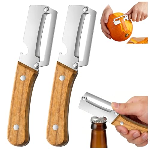 Multifunctional Vegetable Peeler for Kitchen 2 Pcs Zero Snag Extra-Sharp Stainless Steel Blade 2-in-1 Single-Blade Peeler for Potatoes Fruits Vegetables and Oranges Easy Grip Kitchen Tool