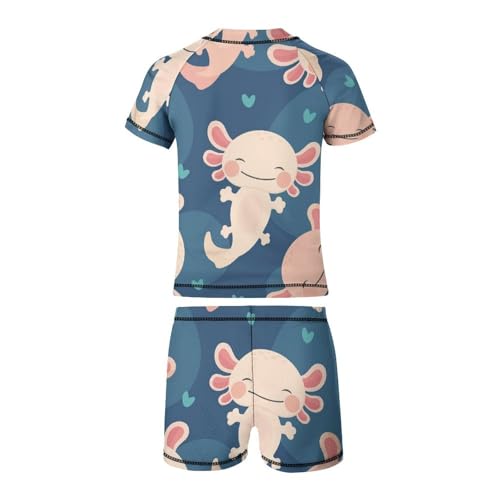 Kawaii AxolotlChildren's Swimsuits Boys Two Piece Suit7-9Y（120cm）3