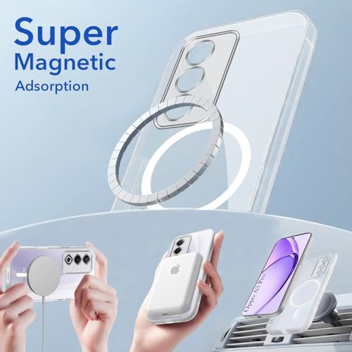 Image of Jkobi Lifetime Anti-Yellow MagSafe Compatible Clear Back Cover Case for Oppo A3 Pro 5G (Sleek Hard Crystal | Shockproof and Camera Protection)
