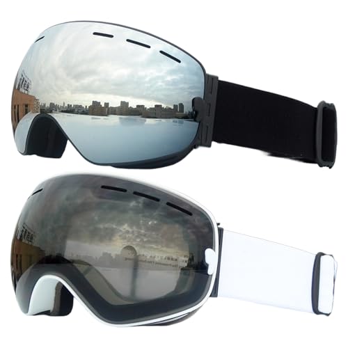 Gafas de esquí con protección UV, antivaho, equipo de snowboard de visión amplia, visera deportiva de invierno, lente panorámica espejada, visibilidad de seguridad para deportes al aire libre