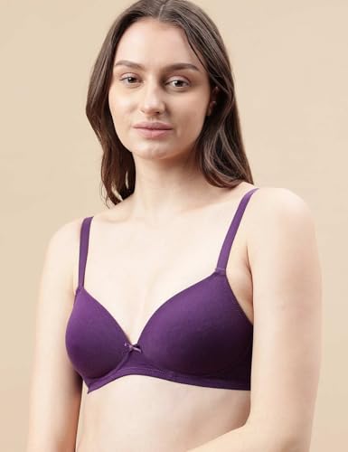Image of Marks & Spencer Womens Cotton Blend Padded Wired Ultimate Support Demi Cup Bra