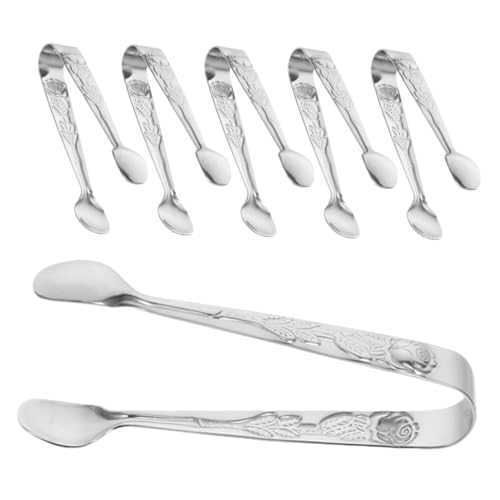 EXHUMKY 6piezas De Alimentos Inoxidable Diseño Utensilios Para Aperitivos Postres y Cubitos De y Reuniones