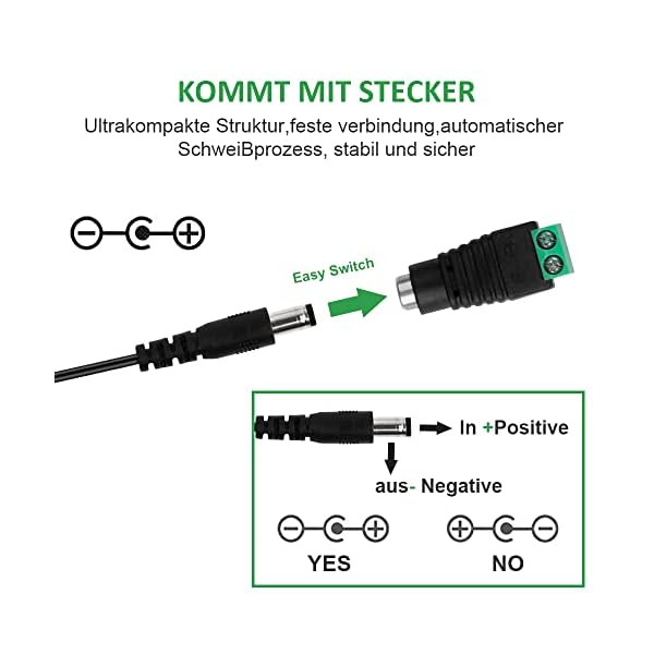 Netzteil 24V, Steckernetzteil 24v Universal AC/DC Netzadapter Transformator, Switching Adapter 100-240v 50-60hz für… – Bild 7