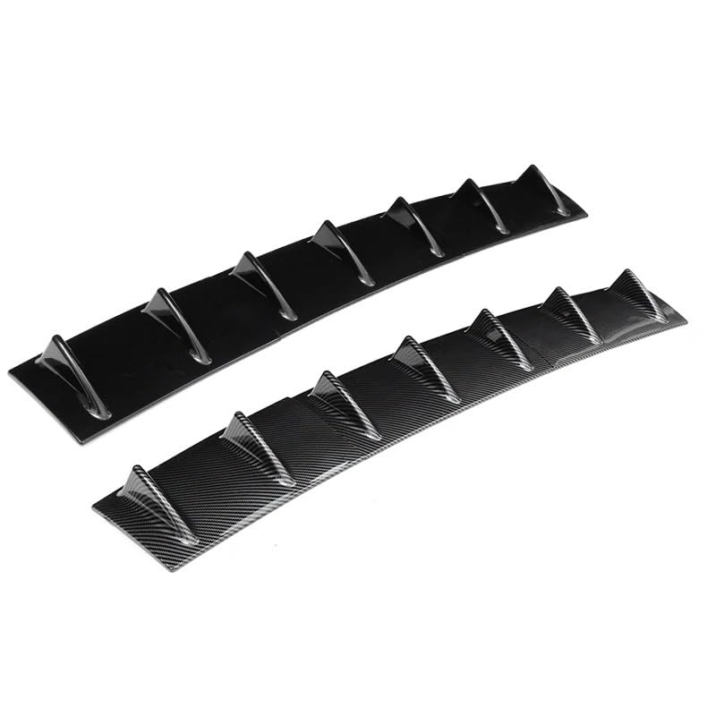 Protector parachoques trasero de coche contra roces con alerón universal de carbono 2