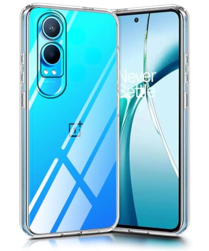 Image of WOW IMAGINE Crystal Clear Transparent Back Case Cover for 1+ OnePlus Nord CE 4 Lite 5G | Full Device & Camera Protection Shockproof TPU | Flexible Silicone Back Cover Case - Transparent