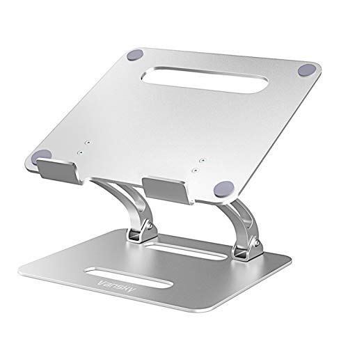 Vanskyノートパソコンスタンド パソコンスタンド PCスタンド 高さ/角度調整可能 姿勢改善 腰痛/猫背解消 折りたたみ式 ノートPCスタンド 滑り止め アルミ合金製 ホルダー 軽量 Macbook/Macbook Air/Macbook Pro/iPad/ノートPC/タブレットなど17インチまでに対応