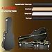 TOPURWAY Electric LP Guitar Hard Case for Les Paul Style Electric Les Paul Guitar Wooden Hard Shell Lockable Extr Storage, Black