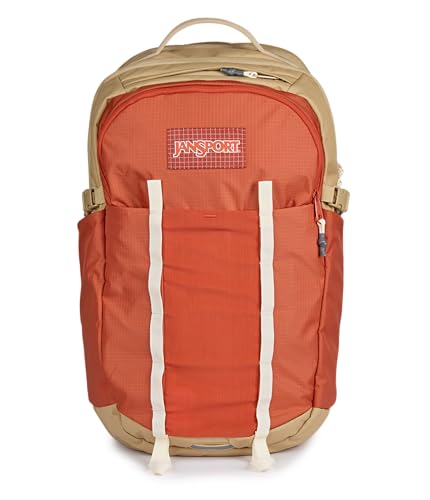 Image of JanSport 34L All Around Pack - 15 inch Laptop Sleeve, Dune Red | Versatile Rucksack w /Hydration Sleeve, Reflective Accents & Safety Whistle