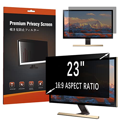HaruYo Amovible Filtre de Confidentialité Premium pour 23 Pouces, Privacy Anti Espion Filtre, Anti-Lumière Bleu Film de Protection pour Écran d’Ordinateur & Moniteur 23 16:9