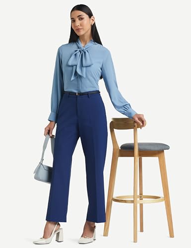 Image of Symbol Premium Women's Wide Leg 4-Way Stretch Formal Trousers (Flexi-Waist | Easy Care | Relaxed Fit | Desk-to-Dinner) (Available in Plus Sizes)