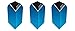 Optix 3 Sets of Harrows Slim Dart Flights Plus 1 Set of Aluminum Dart Flight Protectors (Blue)