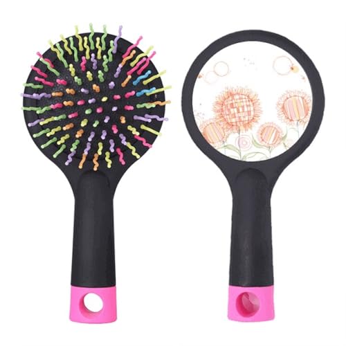 Brosse à cheveux démêlante peinte main fleur tournesol anti-nœuds Hybee