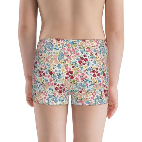 Boys' Cotton Boxer Brief Soft Underwear-Trendy Floral Design3
