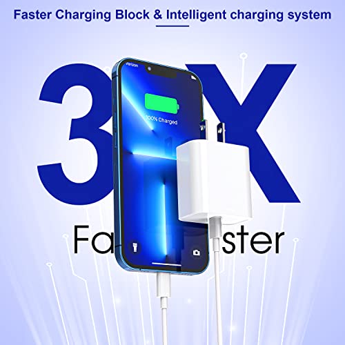 10FT iPhone Fast Charger,3Pack Extra Long[Apple MFi Certified]iPhone Charger Fast Charging Quick 10Foot USB C to Lightning Cable Cord Adapter Block for iPhone 14 Pro Max/14 Plus/13/12Mini/11/XS/X/iPad - Thumbnail 3