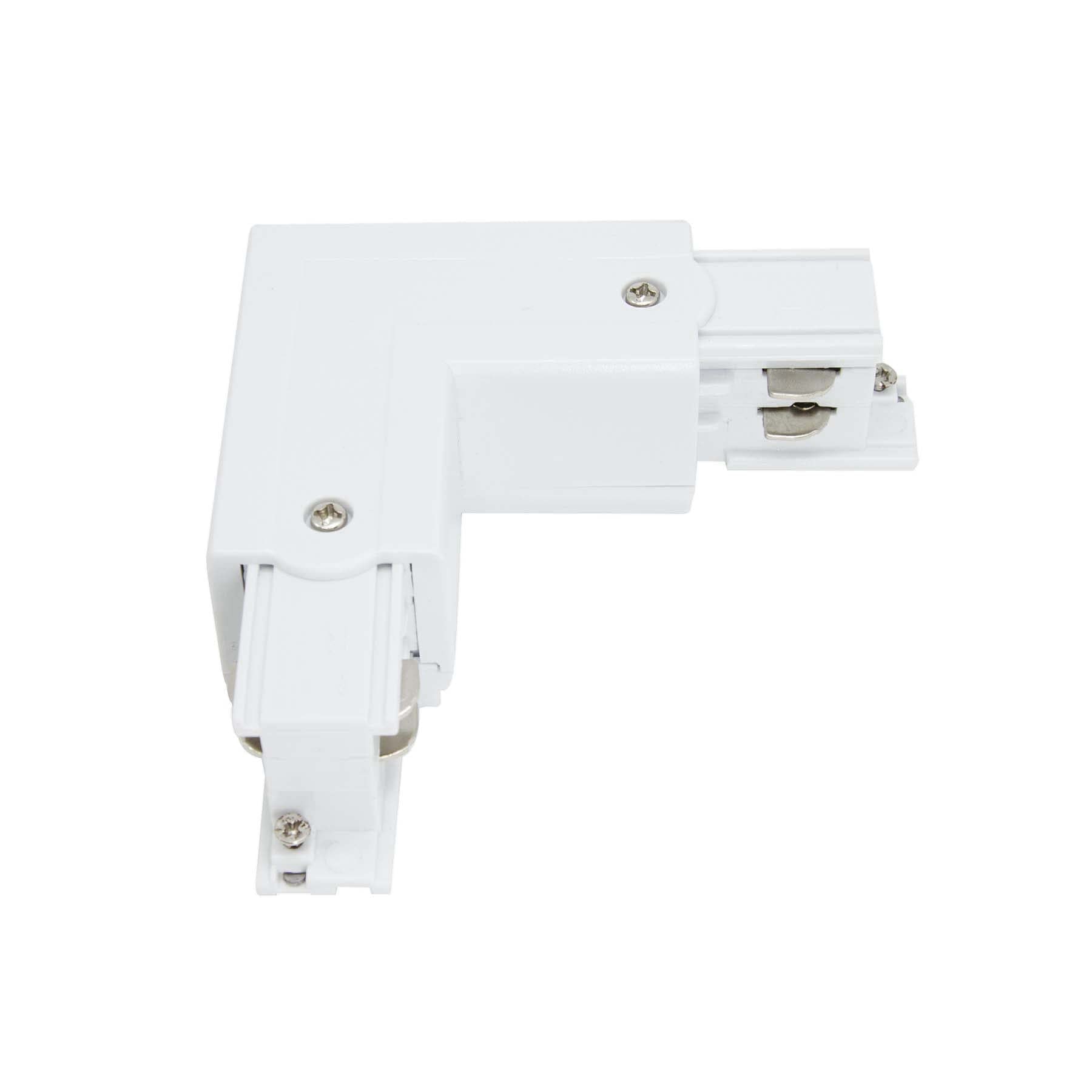 G.W.S® White L Shape Connector for 4 Wires 3 Circuits LED Track Lighting — image 1