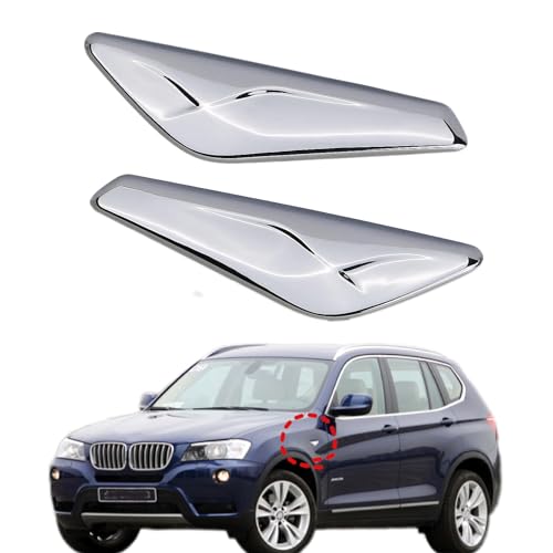 Front Chrome Finisher Trim Driver and Passenger Side for BMW X3 F25 X4 F26 2013-2017 Year OEM 51117338569 51117338570