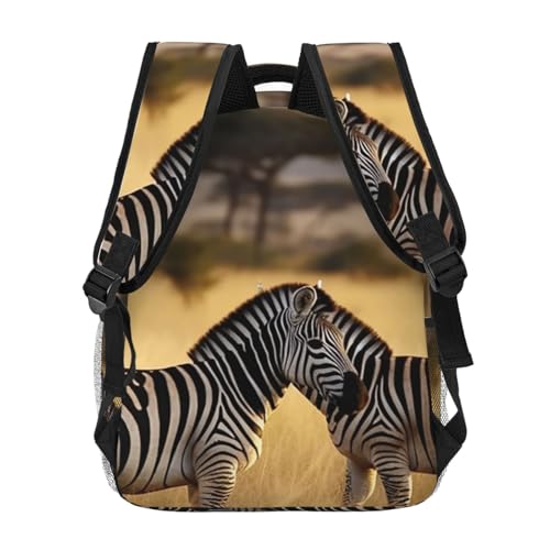 Casual Backpack for Women Men Africa Grassland Zebra Lightweight Daypack Large Capacity Nurse Bag4