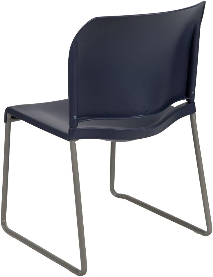 Hercules Stack Chair, Gray | Sled Base, Powder Coated, Contoured, 880 LBS. Weight Capacity thumbnail