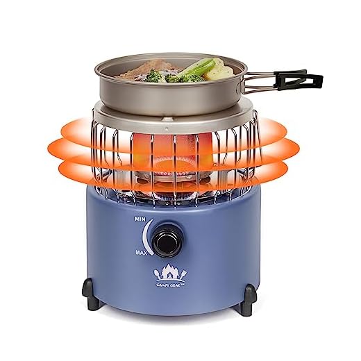 Campy Gear Two in One Camping Stove Outdoor Heater Portable Hiking Ice-fishing Backpacking Heater(Navy Blue, CG-2000G)