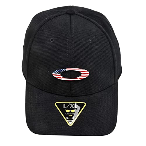 Oakley Men's Tincan Cap, Black/American Flag, L/XL