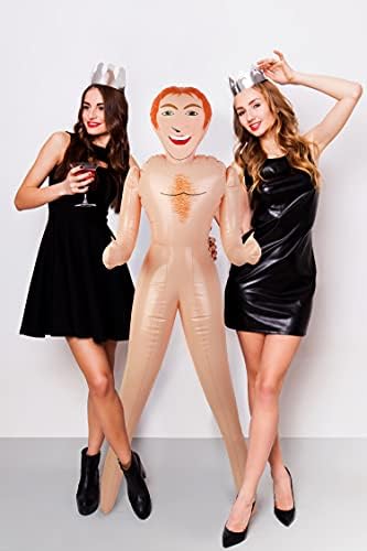 GINGER JOHN Inflatable Blow Up Doll Hen Parties Photo Booth Prop 150cm Hunk Hen Do Wedding Fun Bridal Party Accessory