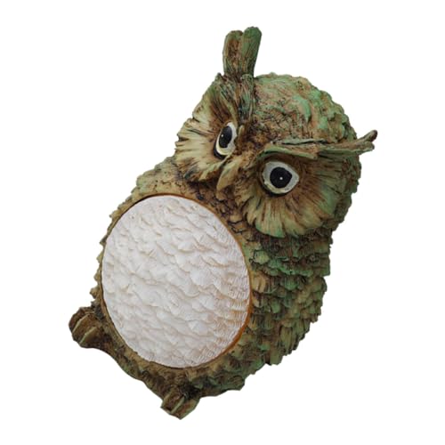 Lampe solaire hibou POPETPOP en résine étanche avec éclairage LED pour le jardin