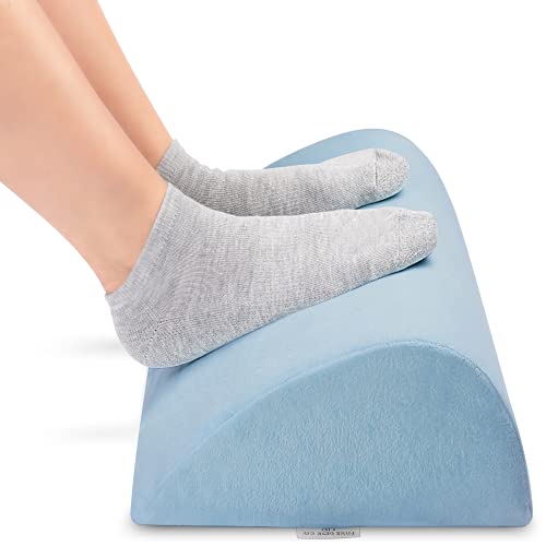Foot Rest for Under Desk at Work - 1 Under Desk Footrest and 2 Washable Covers - Blue Cover and Black Cover - Perfect as Office Foot Rest, Gaming Foot Rest, or Ergonomic Foot Rest for Home and MoreÂ 