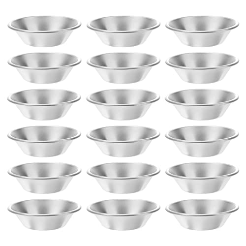 VICASKY 25pcs Reusable Aluminum Alloy Tart Molds Non-stick Mini Baking Cups for Muffins and Desserts for Home Baking