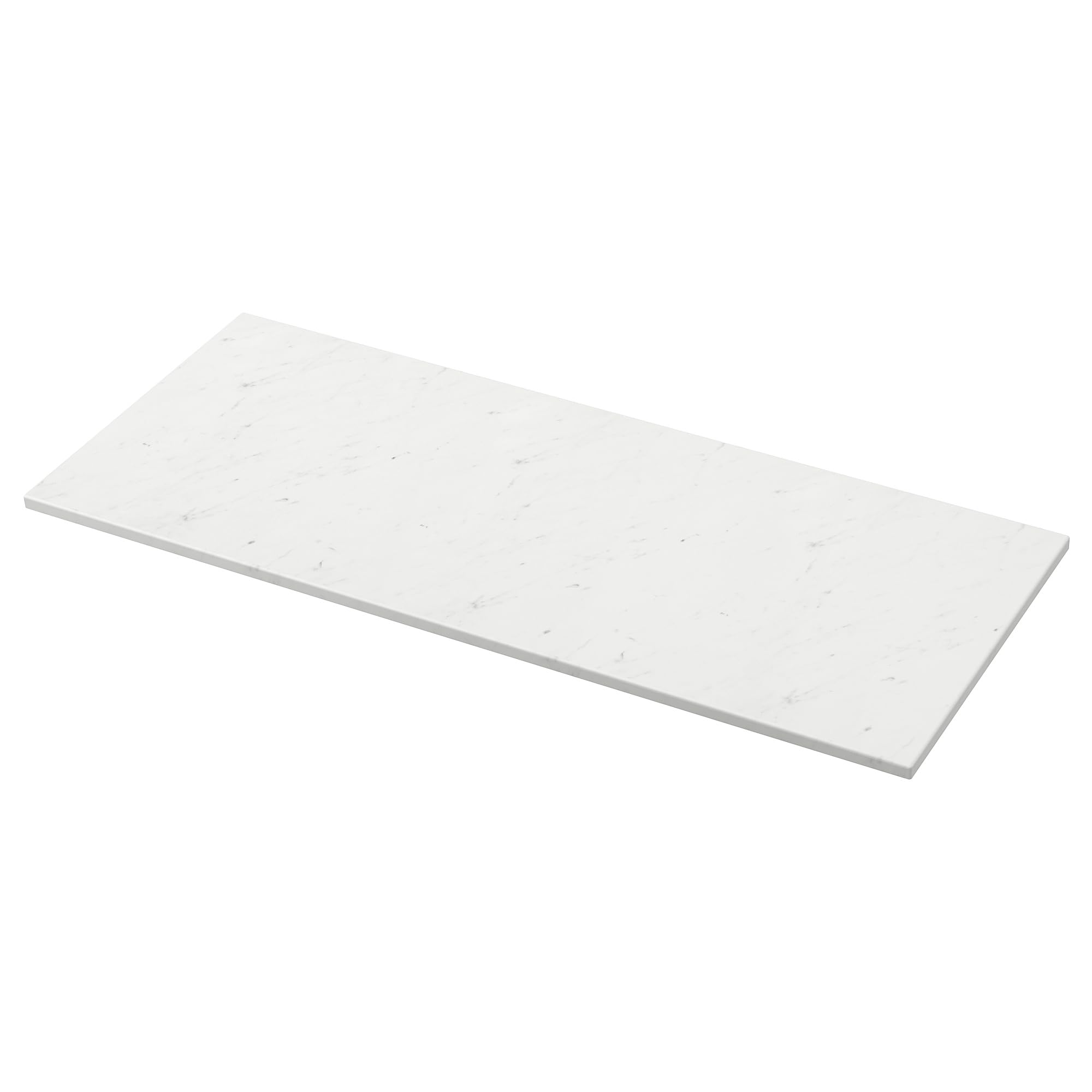 Plan de travail effet marbre blanc 122x49 plateau meuble salle de bain