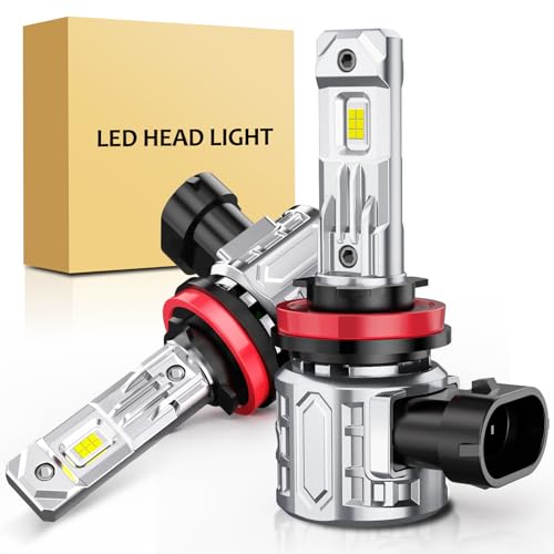 H11 Bulbs Wireless 40W 10000LM H11 H9 H8 Fog Light Bulbs with 6500K Diamond White Brightness 270° Beam Angle High Speed Cooling Fan Halogen Replacement Easy Installation Pack of 2