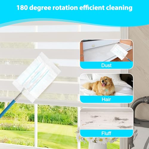 Image of 20 Count Feather Dusters Refill for Cleaning, 180 Degree Heavy Duty Duster Replacement Head for Swiffer Duster,Dusting Furniture, Blinds, Ceiling Fans, Helps Remove Allergens