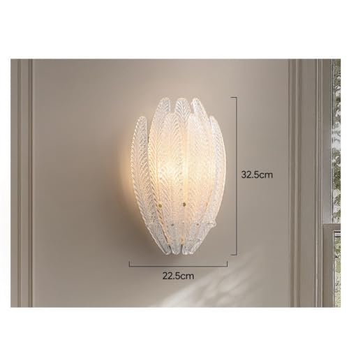 Aplique de pared de vidrio con plumas para iluminar con elegancia tu tocador 3