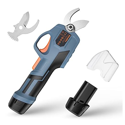 Handife Pruning Shears Battery Powered, Cordless Electric Pruning Shears with 2Ah Rechargeable Battery Powered Tree Branch Pruner Flowering Bushes Trimmers for Gardening, 22mm[0.8 inch]