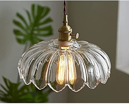 Lampe suspendue pour embellir un plafond de chambre sombre avec du verre festonné - 6