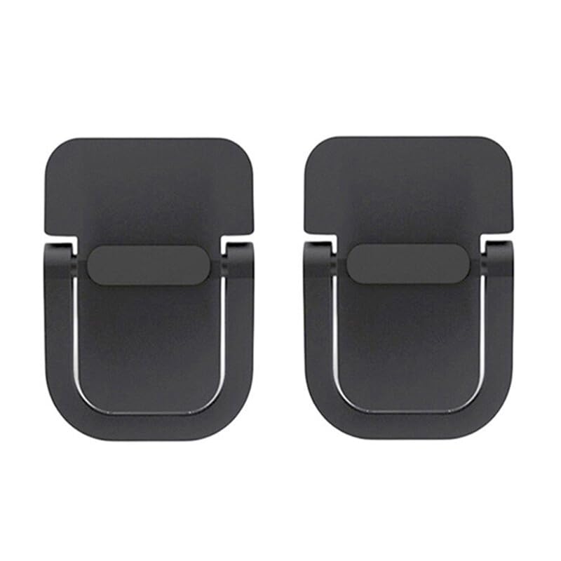Black Portable Invisible Laptop Stand Zinc Alloy Foldable Laptop Feet Ergonomic Riser for Cooling and Stability 2pcs