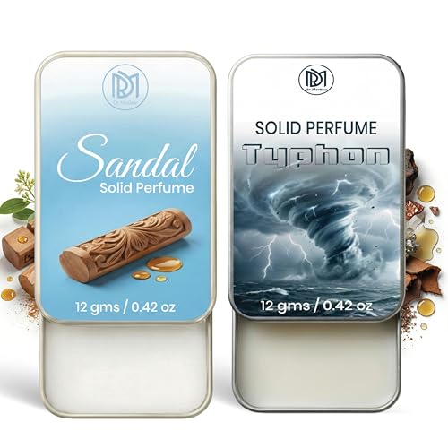 Image of Dr.Mashur Solid Perfume |sandal&Typhon Alcohol Free Wax Perfume Balm, Long Lasting | Pocket Tin 12g, Pack Of 2| Non Greasy Smooth Glide, Travel Friendly Men And Women