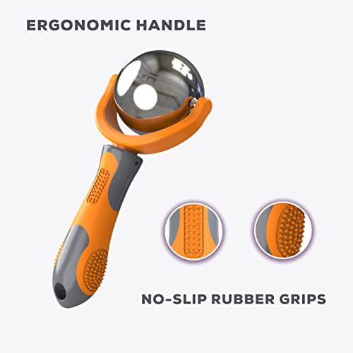 Sub·zero Cryosphere Cold Massage Therapy Ball | Portable Fitness Ice Roller Ball For Pain Relief, Inflammation, Sprain, Spasm, Stiffness (Orange) #TOP2