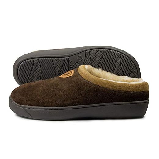 ARIAT Men's Cosy Scuff Slippers, Chocolate, Medium