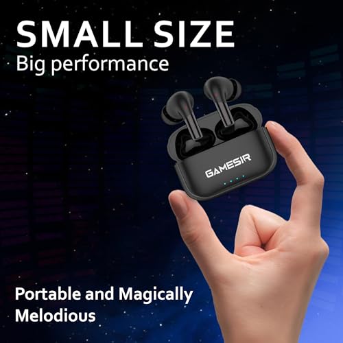 Image of GameSir FusionBeatX PRO Wireless Noise Cancelling Earbuds-Sound Optimize, 42H Playtime, 45ms Low Latency, 12mm Bass Drivers, Zen ENC Mic, IPX5 Water Resistance, Bluetooth 5.3, Type-C Charging (Black)