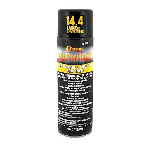 Custom Shop Sprayable Bedliner for Truck Beds & Touch-Ups - 14.4oz Aerosol Can, Durable, Bed Liner - Spray on Bed Liner, Black Textured Coating